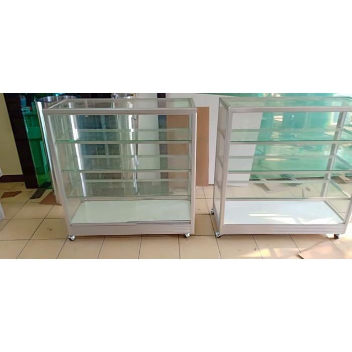 Jual Etalase Kaca Alumunium Lemari Kaca Aluminium Ukuran Meter Shopee Indonesia