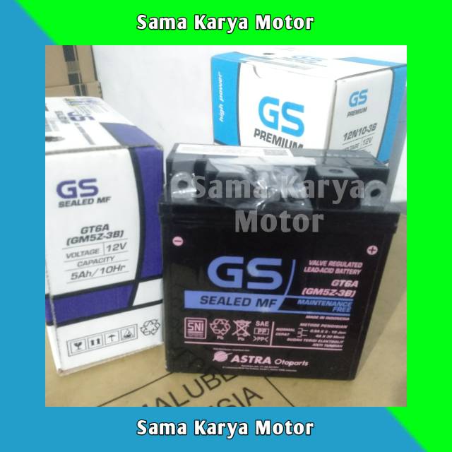 Jual CU03 aki GS GT6A / aki kering GT6A / aki GS astra GT6A / aki GS
