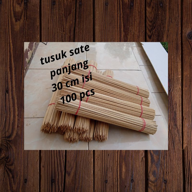 Jual Tusuk Sate Kentang Spiral 30 Cm Isi 100 Pcs Tusuk Cumi