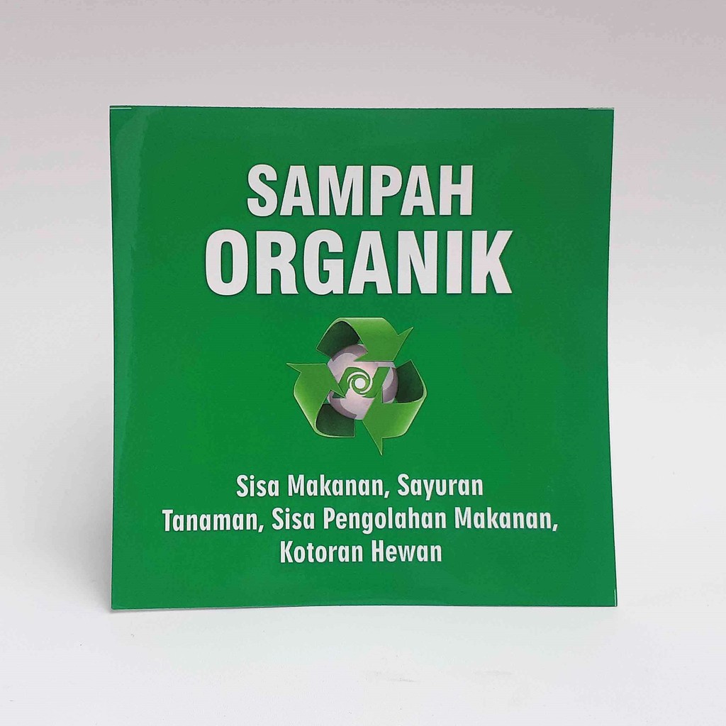 Jual Stiker Vinyl Sampah Organik Anorganik Stiker Label Tempat Sampah