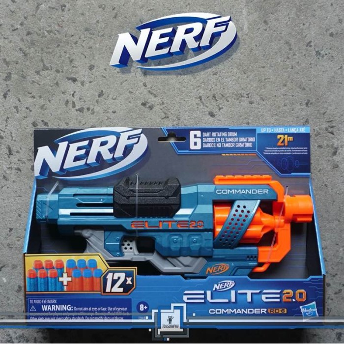 Jual Nerf Elite 2.0 COMMANDER RD6 Disruptor RD-6 12 Darts Strongarm ...
