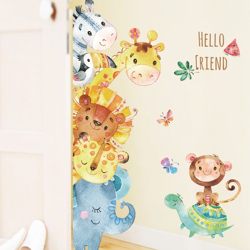 Jual Sticker Dinding Anak Kartun Lucu Jungle Jerapah - Dekorasi Kamar ...
