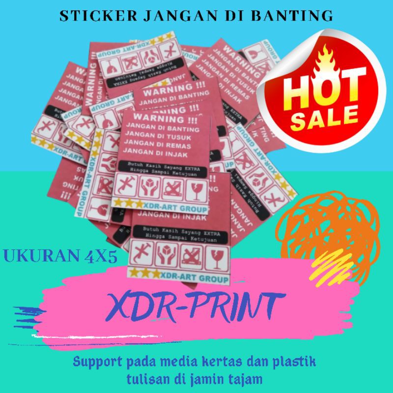 Jual Stiker Jangan Di Banting Sticker Fragile Barang Mudah Pecah