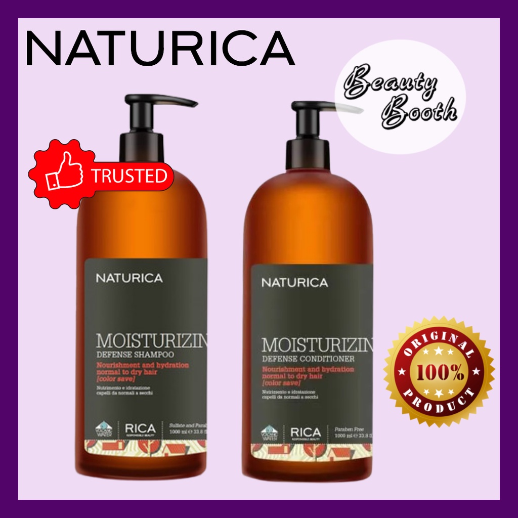 NATURICA Moisturizing Defense Shampoo 1000ML | Conditioner 1000 ml | Menghaluskan rambut | untuk rambut kering - Beauty Booth Beautybooth