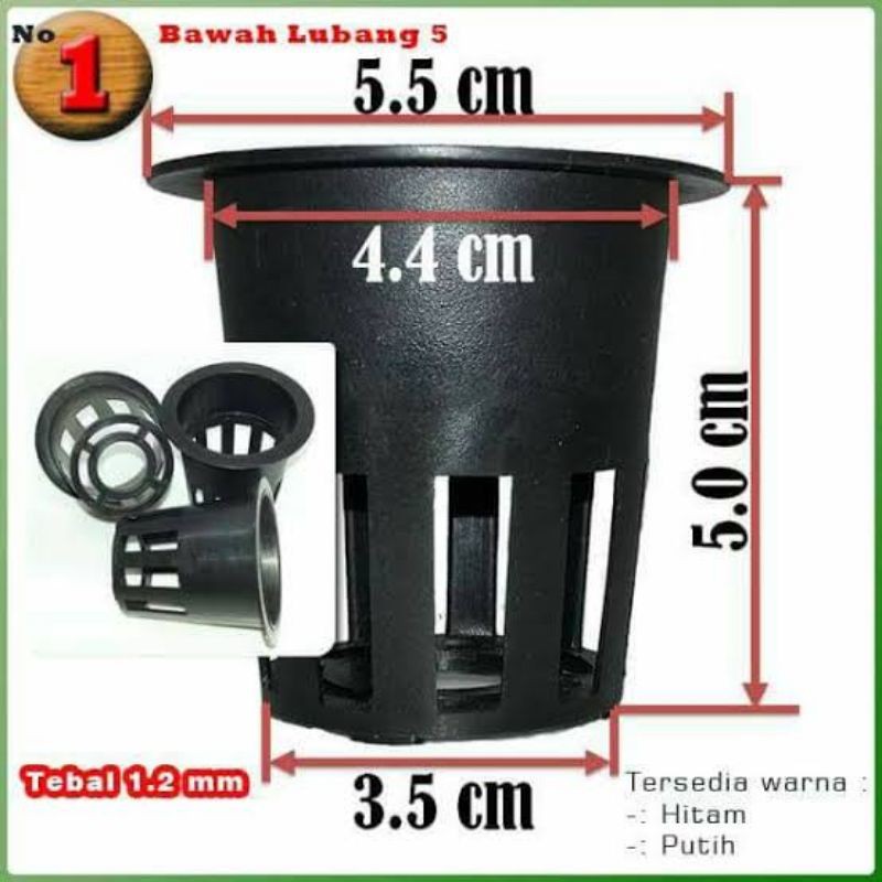 netpot 5 cm / Netpot Hitam 5 cm / Netpot hidroponik hitam 5cm / Netpot