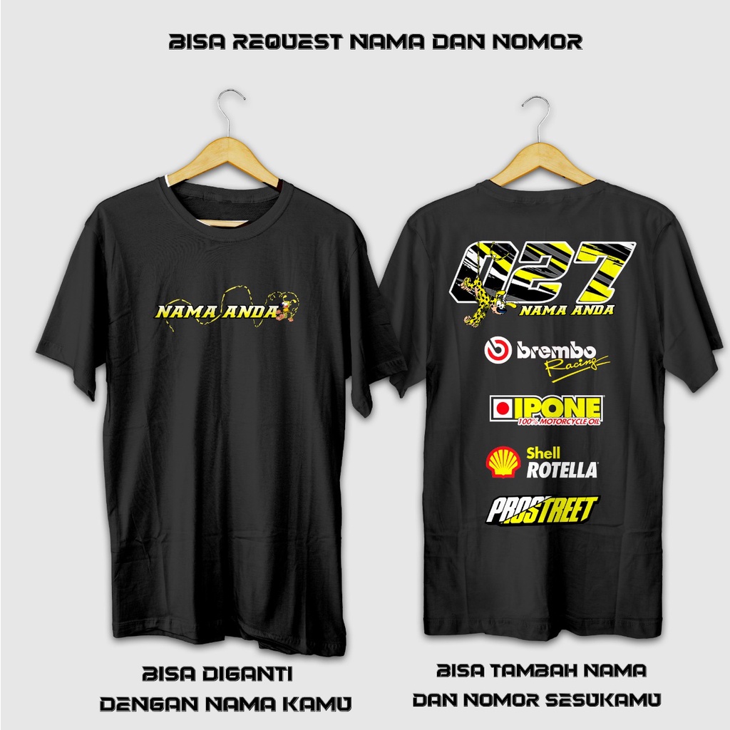 Jual kaos racing custom nama dan nomor | Shopee Indonesia