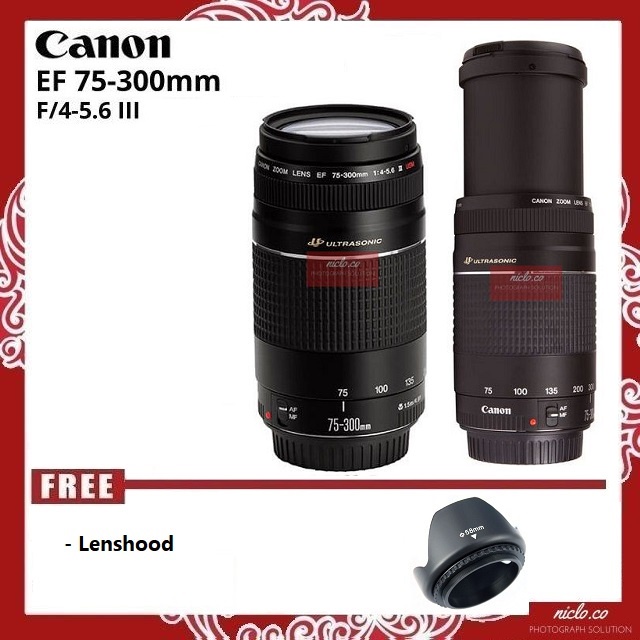 Jual LENSA TELE CANON EF 75-300mm F/4-5.6 III - GARANSI 1 TAHUN | CANON ...