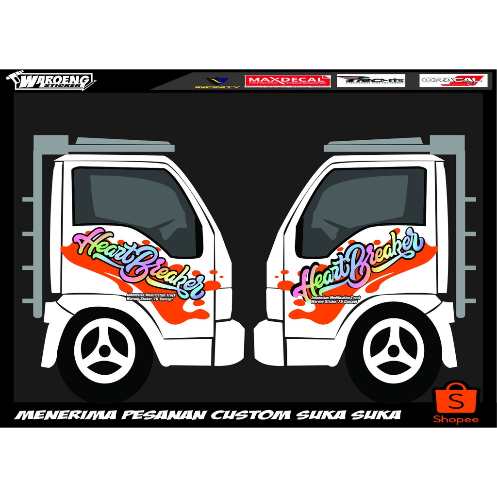 Jual STICKER PINTU SAMPING HOLOGRAM CABIN TRUCK CANTER, GIGA, ELF ...
