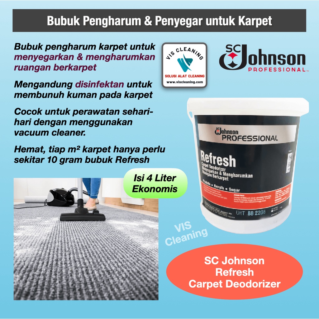 Jual SC Johnson Refresh Carpet Deodorizer 4 kg (Bubuk Pengharum