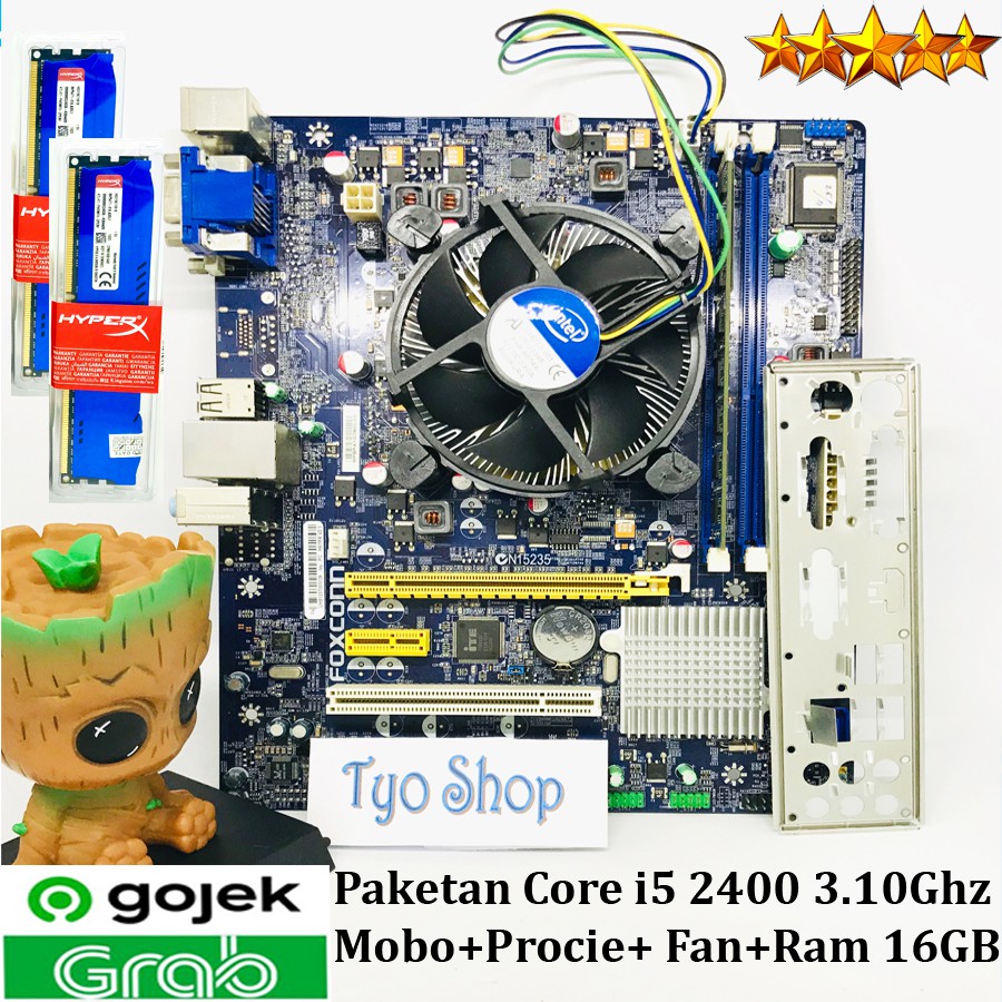 Jual Mainboard h61 Paket Processor Core i5 2400 Fan Ram 16GB Shopee Indonesia