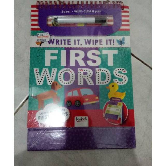 Jual Wipe Clean Book Write It Wipe It First Words Buku BBW buku import ...