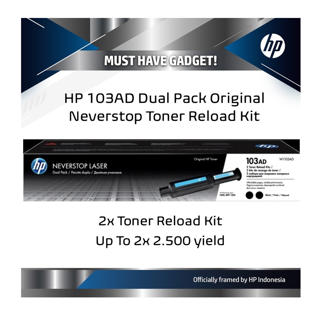 Jual Toner HP 103AD W1103AD Original Toner HP Neverstop Laser Dual ...