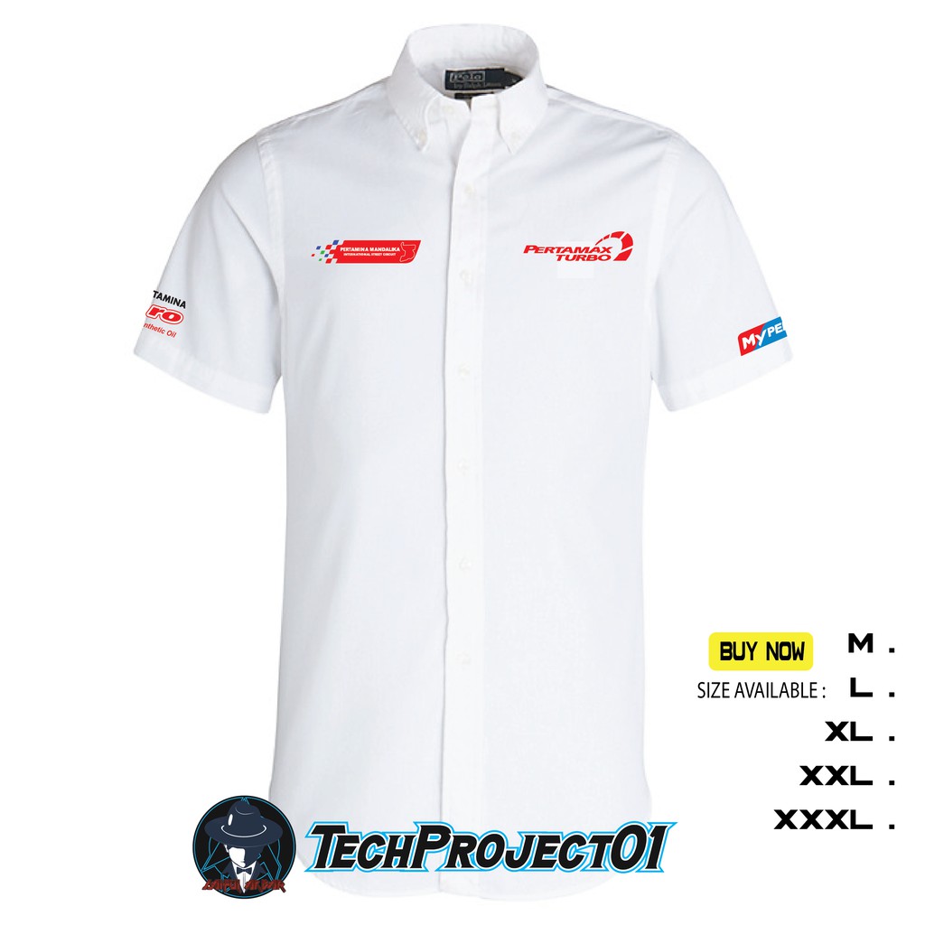 Jual Kemeja Pertamina Mandalika Street Circuit Pertamax Turbo Lengan ...