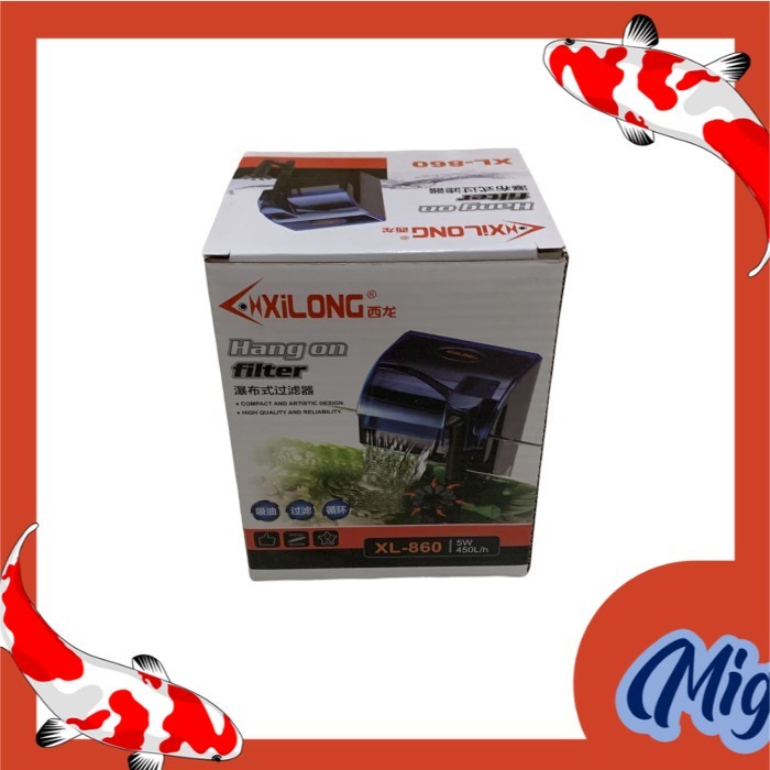Jual Filter gantung aquarium XILONG XL 860 mini hang on skimmer