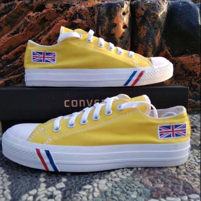 Jual Sepatu Wanita Converse All Star Bendera Warna Kuning Sneakers