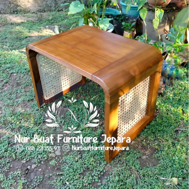 Jual stool rotan model retro jati | Shopee Indonesia