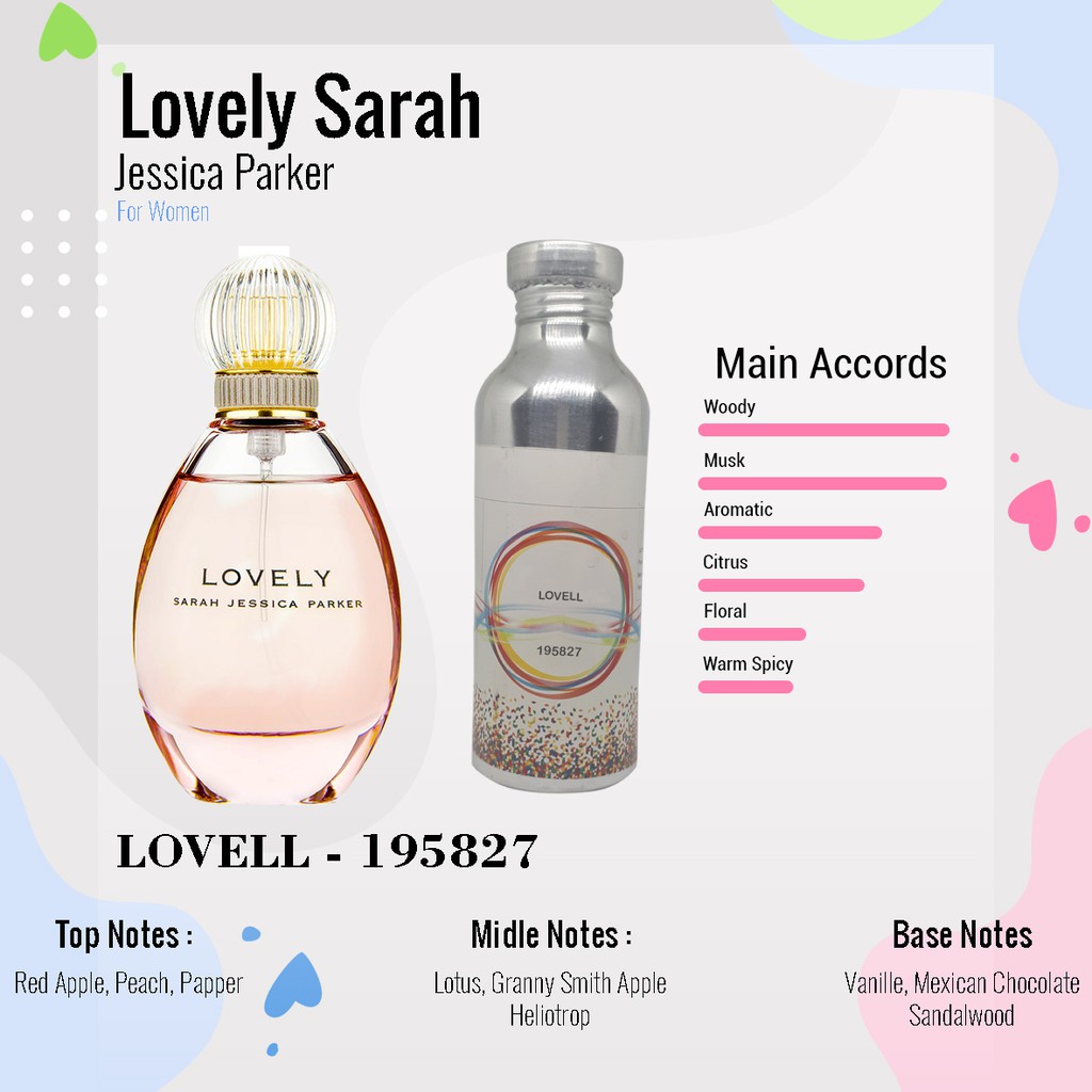 Jual BIBIT PARFUM MURNI JESSICA PARKER LOVELY - LOVELL NICA FRAGRANCE ...