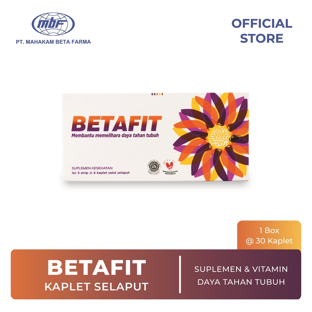 Jual BETAFIT - Suplemen Vitamin Daya Tahan Tubuh (1 Box Isi 30 Kaplet ...