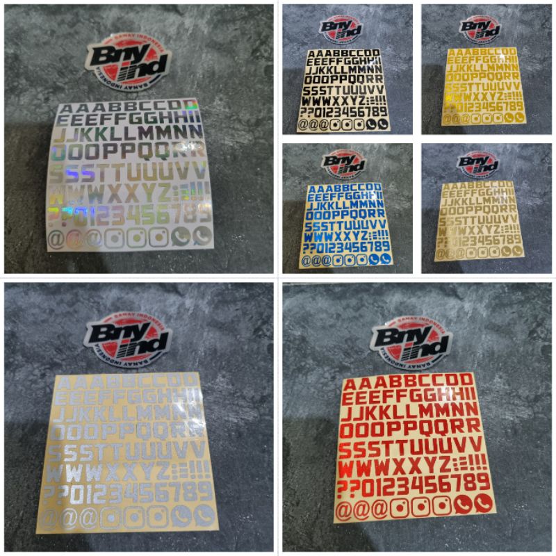 Jual Sticker Stiker Abjad Huruf Angka Nama Cutting Shopee Indonesia 1811