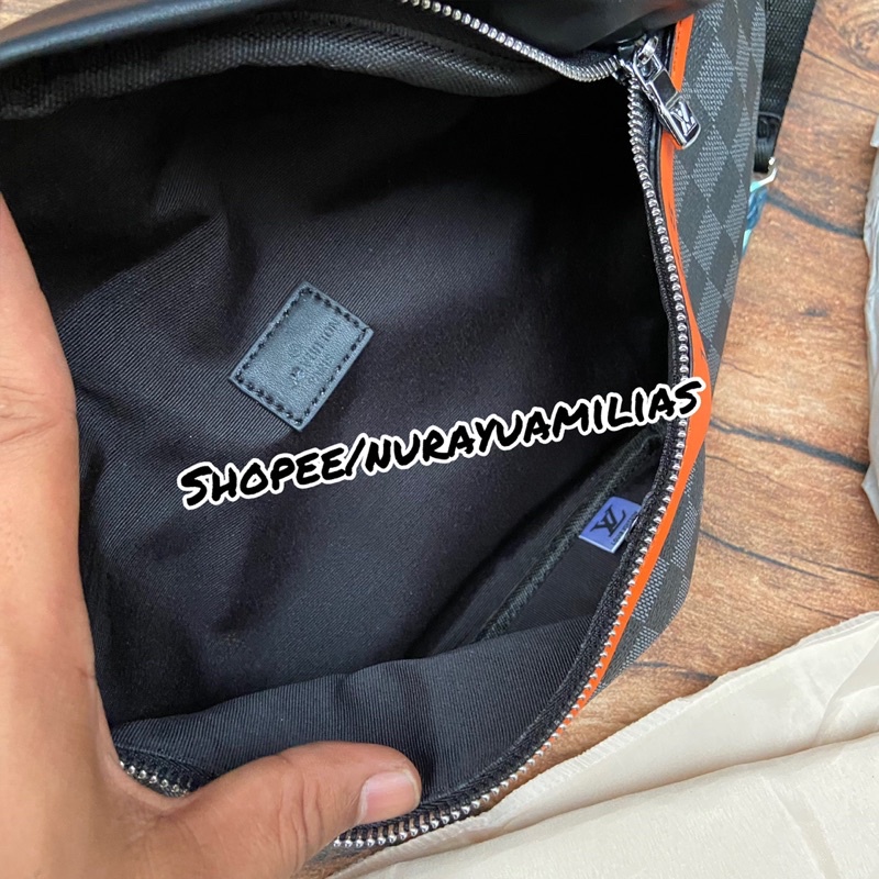 Jual Waistbag LV free Box import Quality waist bag pria & wanita