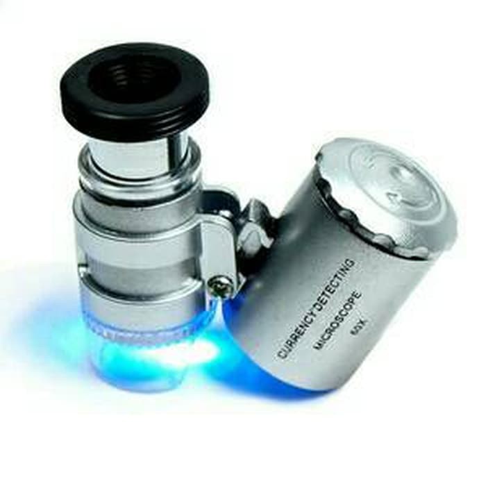 Jual Microscope/ Mikroskop/ Kaca pembesar/ Loop 60x Zoom dengan Led ...