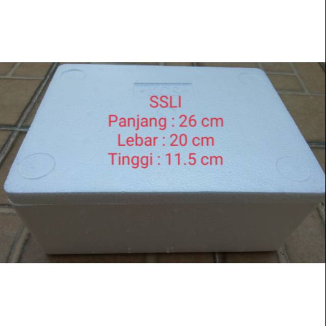 Jual Es Box Sterofoam Box Ice Box Gabus Box 2 kg ukuran 26 x 20 x 11.5 ...