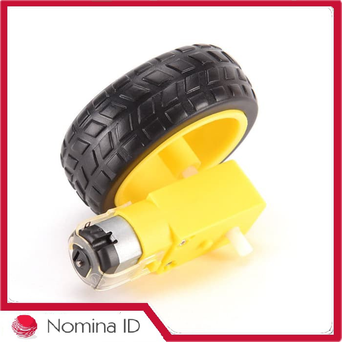 Jual C388 Roda Motor DC Arduino Dual Axis Gear 3V 6V Wheel Dinamo Mobil ...