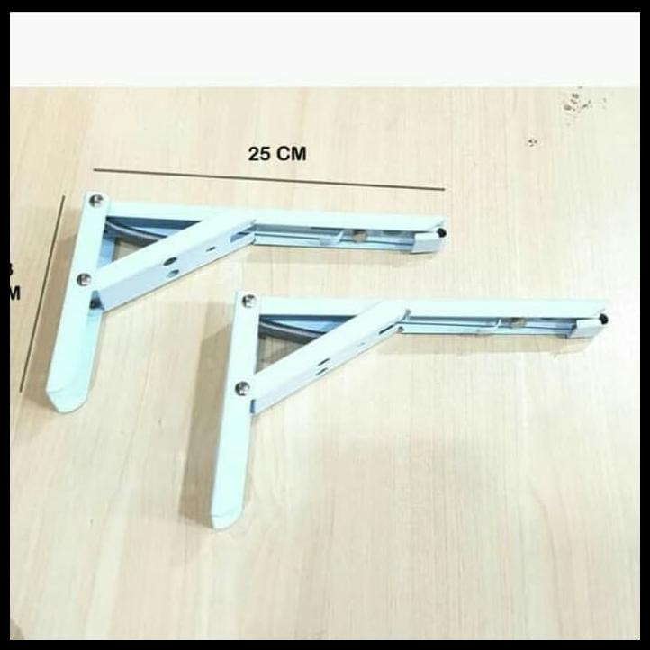 Jual SIKU LIPAT BESI DINDING 20 CM/ 25 CM PENYANGGA RAK MEJA LIPAT - 25 ...