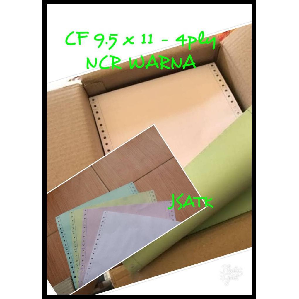 Jual BEST SELLER KERTAS CONTINUOUS FORM NCR 4 RANGKAP UKURAN KWARTO/A4 ...