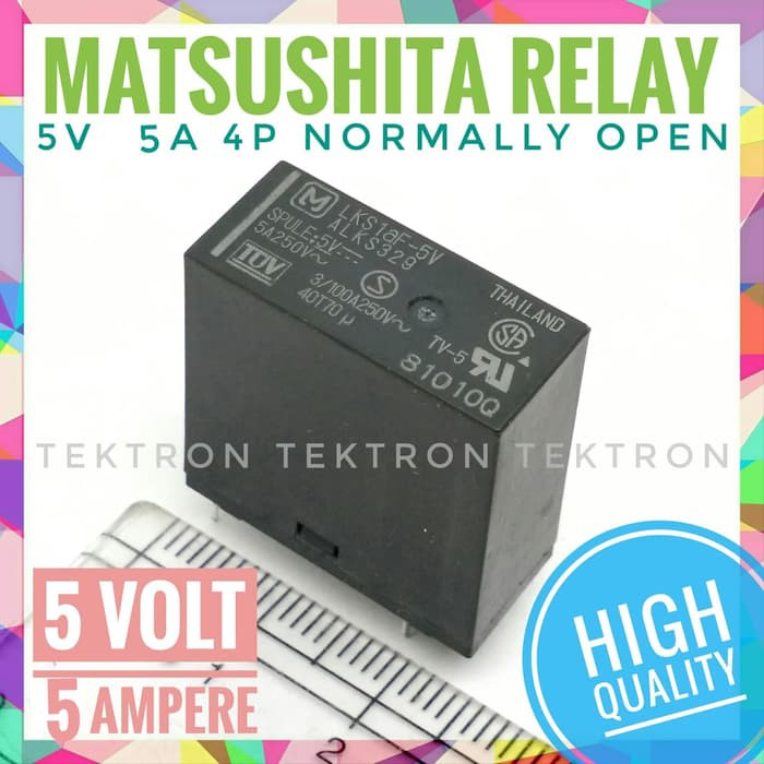 Jual MATSUSHITA Relay 5V 5A 4Pin normally open, PANASONIC 5volt 5amp ...