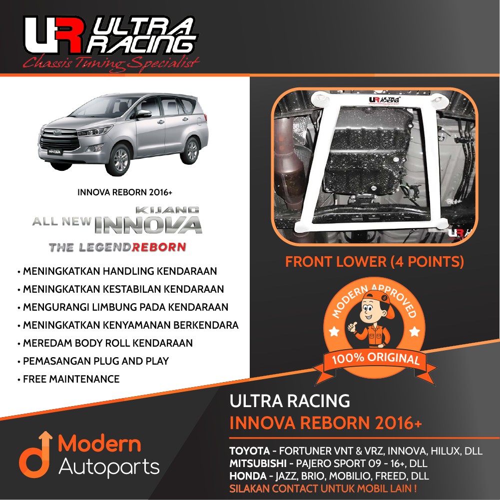 Jual Stabilizer Ultra Racing Innova Reborn 16+ FRONT LOWER Plug n Play ...