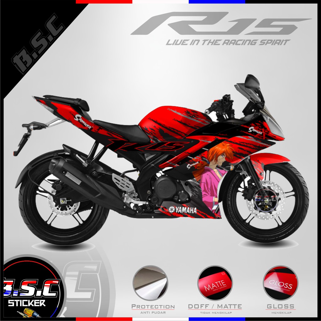 Jual Sticker Decal FULL BODY R15 V2 Motif Kenshin Samurai X | Shopee ...
