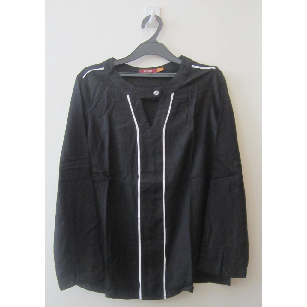 Kemeja Lengan Panjang Plevelia Black