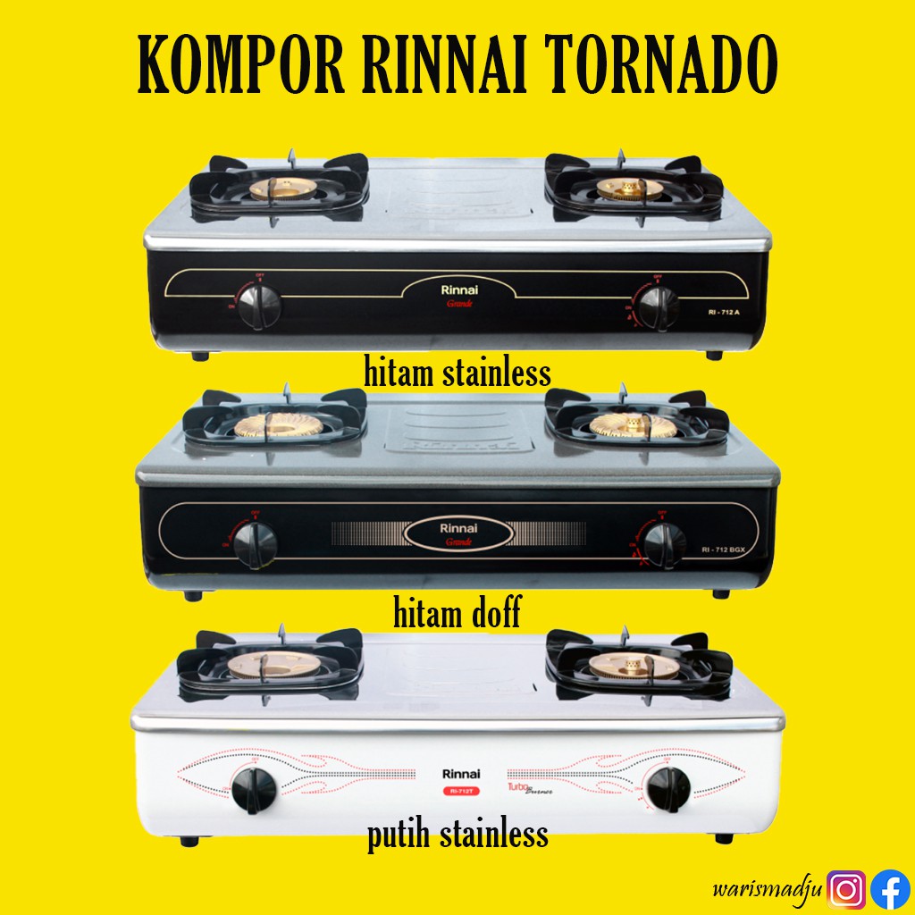 Jual RINNAI RINAI TORNADO KOMPOR RINAI 2 TUNGKU KOMPOR GAS 2 TUNGKU ...