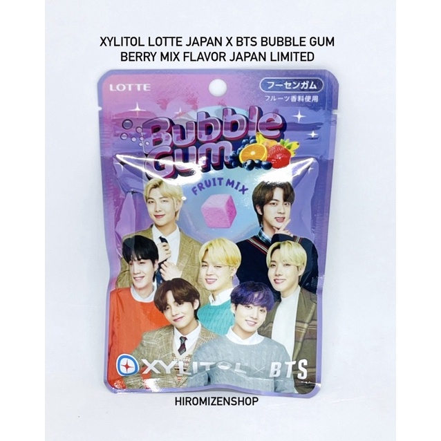Jual XYLITOL LOTTE JAPAN X BTS BUBBLE GUM FRUIT MIX FLAVOR JAPAN