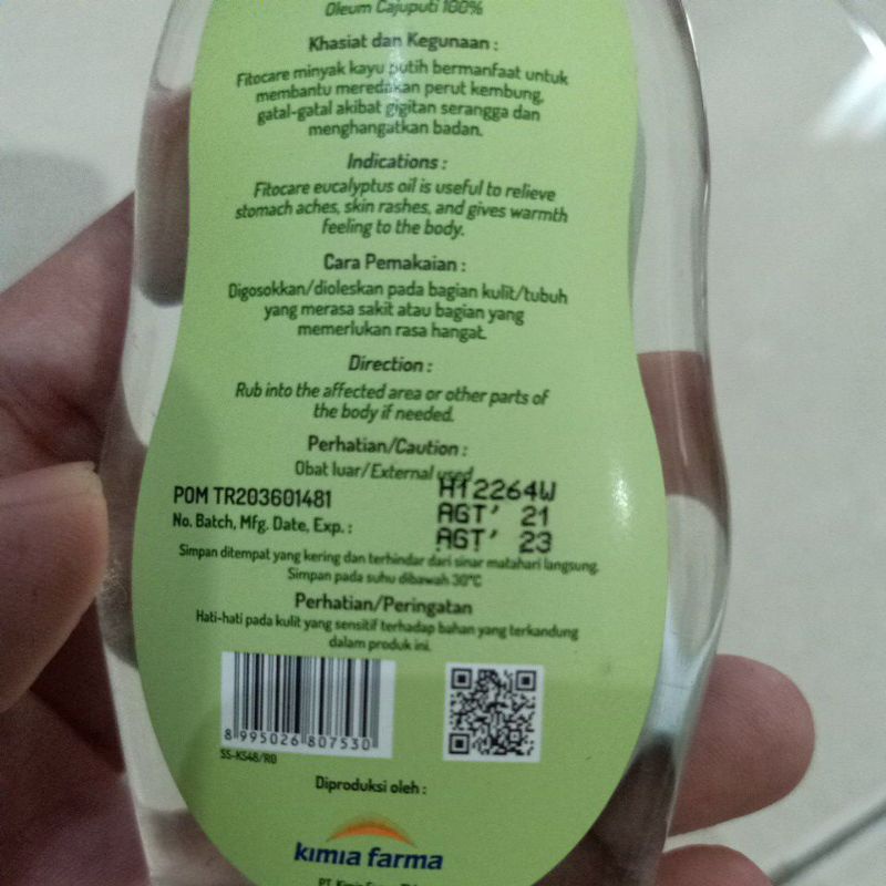 Jual Fitocare Minyak Kayu Putih 100 ml | Shopee Indonesia