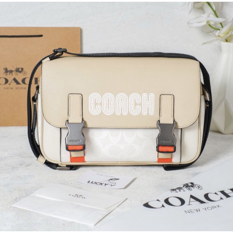 Coach, Bags, Nwt Coach Track Crossbody In Colorblock Signature Canvas