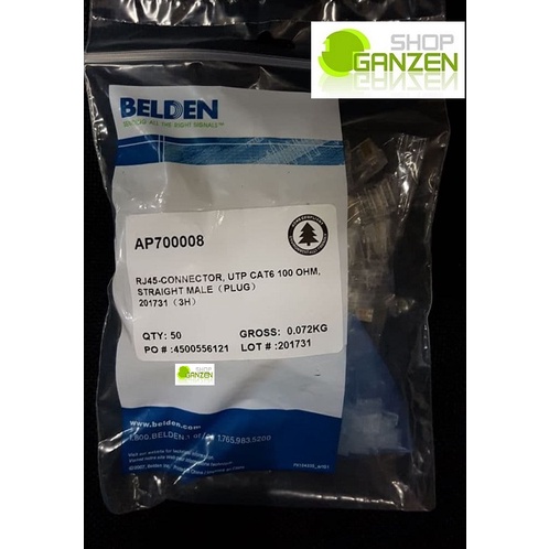 Jual Belden RJ45 Connector Cat.6 ORIGINAL konektor | Shopee Indonesia