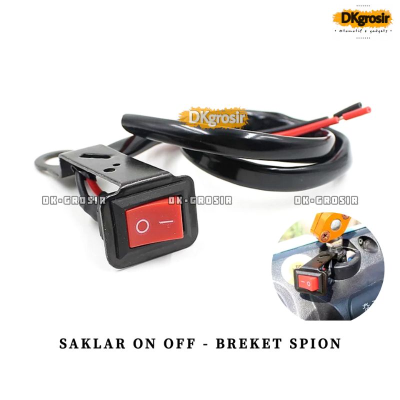 Jual Saklar on off switch on off lampu saklar breket spion | Shopee ...