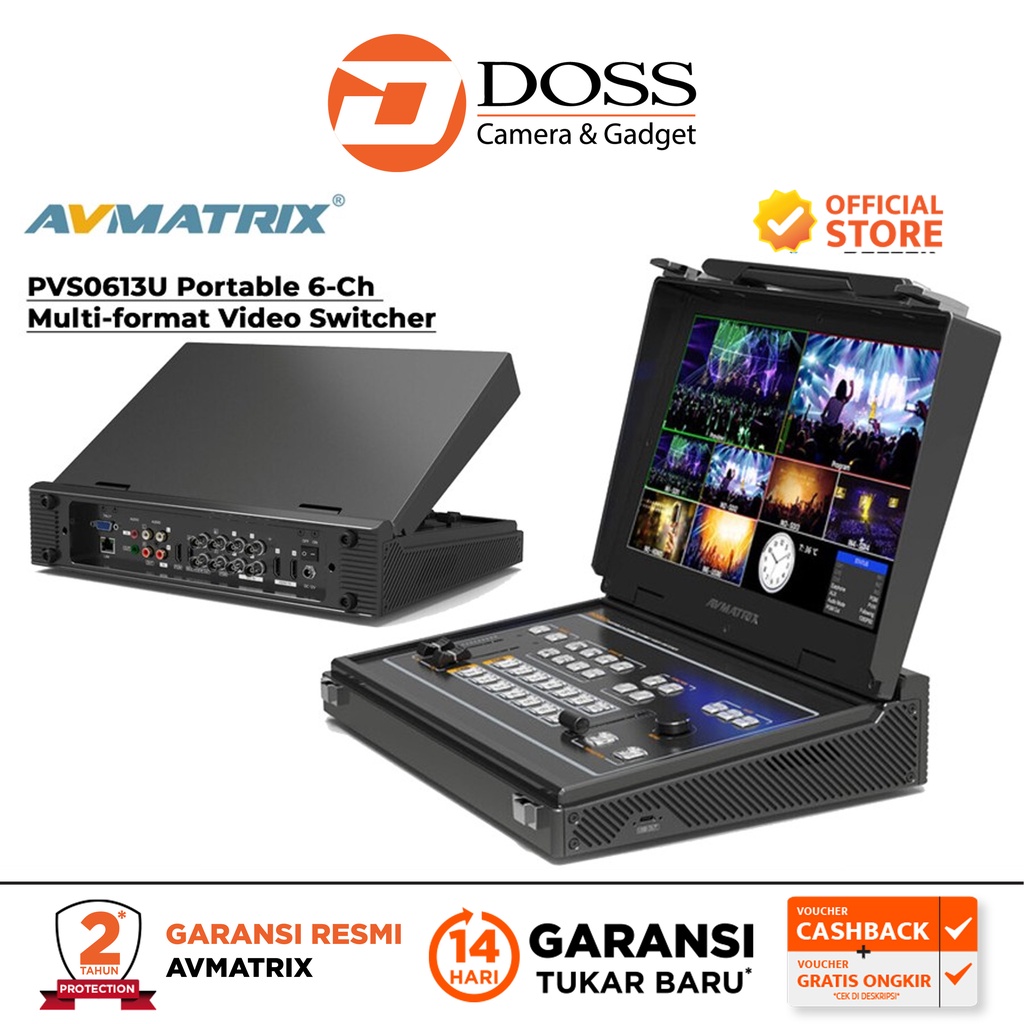 Jual AVMatrix PVS0613U Portable 6-Ch Multi-format Video Switcher ...