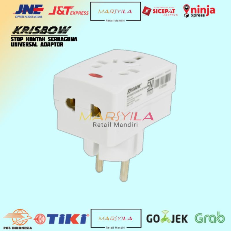 Jual STOP KONTAK UNIVERSAL KRISBOW | UNIVERSAL ADAPTOR | COLOKAN KAKI 2 ...