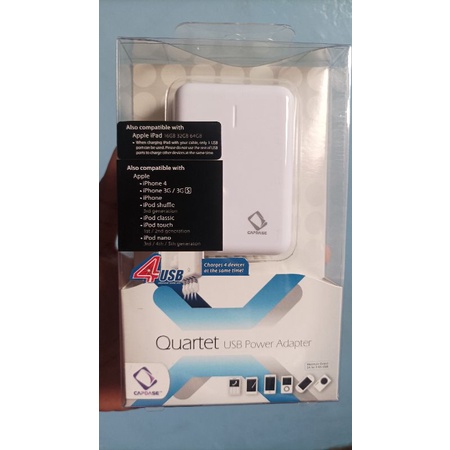 Jual Capdase Charger USB 4 Port Adapter ADIP-7002 (White) | Shopee ...
