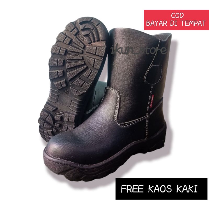 Jual SEPATU SAFETY BOOT KING AVIAR PROYEK UJUNG BESI Shopee Indonesia