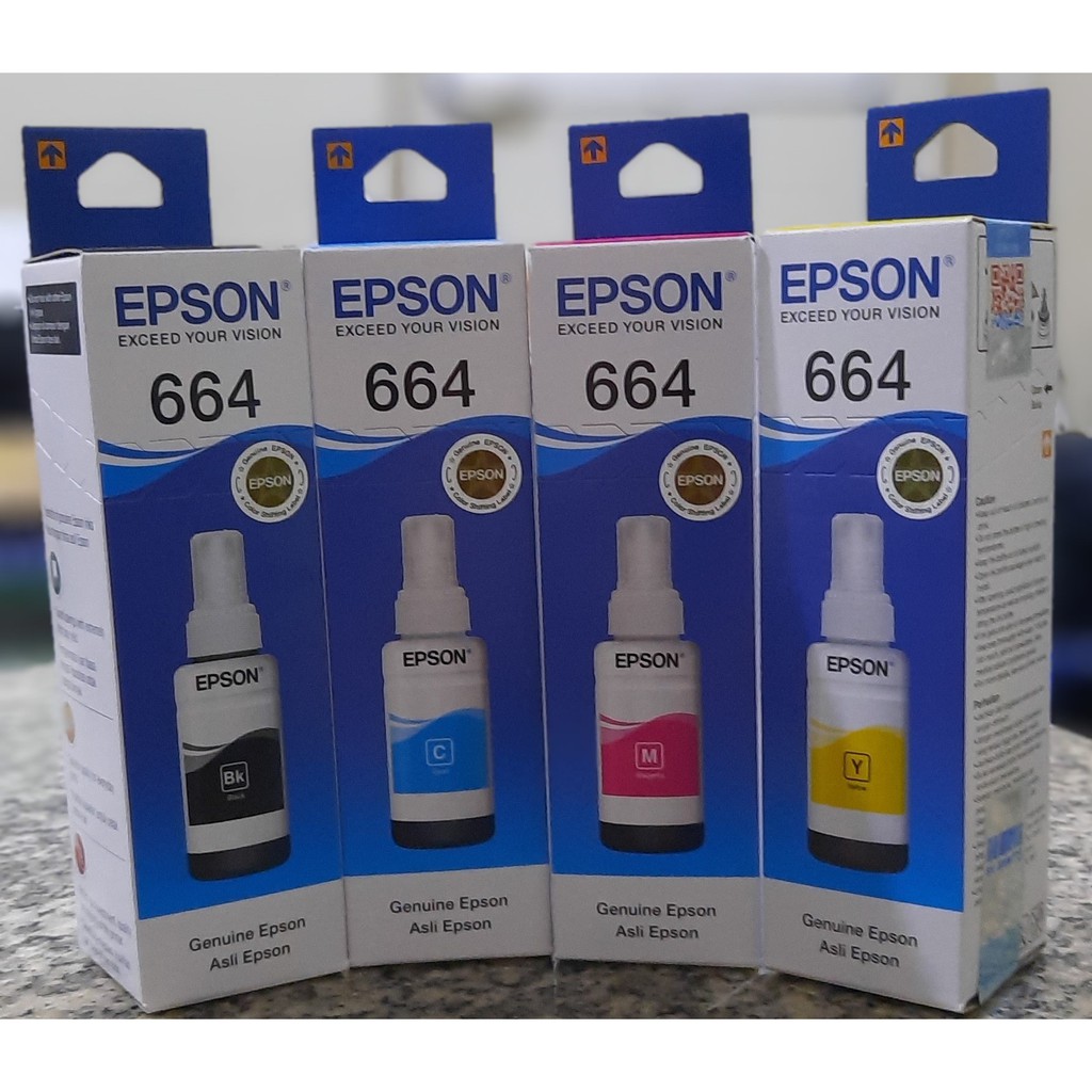 Jual Tinta Epson 664 T664 T-644 - Original - Tinta Printer Epson L120