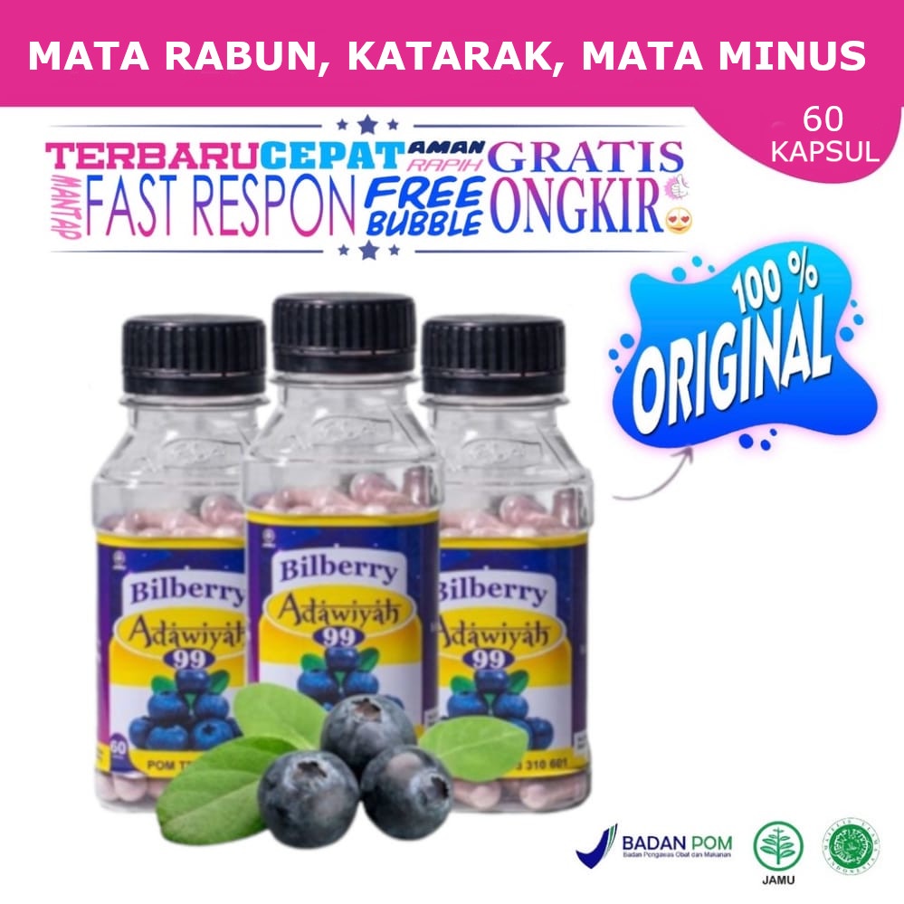 Jual Bilberry adawiyah Suplemen Mata Minus Kapsul Ekstrak Bilberry