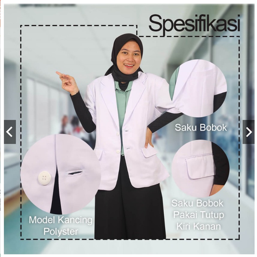 Jual Jas Dokter Lengan Pendek Baju Dokter Jas Dokter Wanita Jas