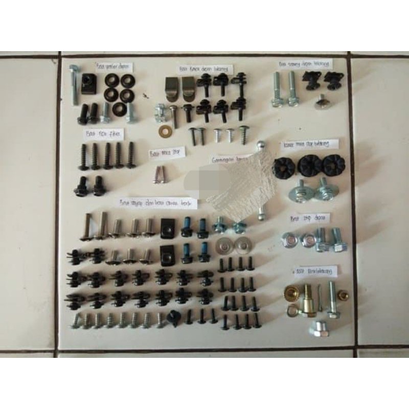 Jual Baut Lengkap Full Set Motor Karisma X Dan Tipe D Baut Lengkap Body