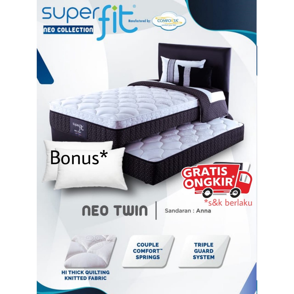 Jual Springbed comforta Superfit Neo Twin 90x200 100x200 120x200 ...
