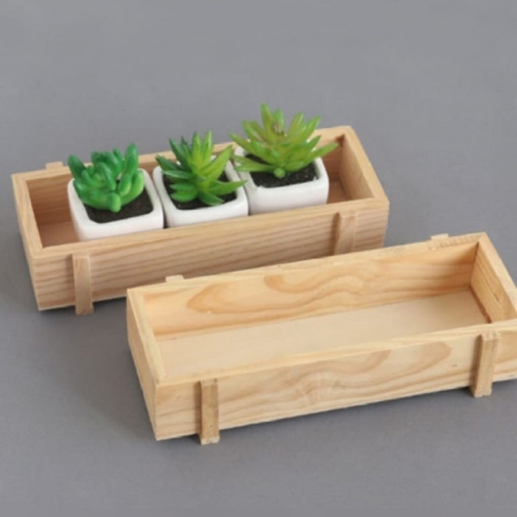 Jual Vas Kayu Minimalis untuk Tanaman Hias | Pot Kayu artifisial