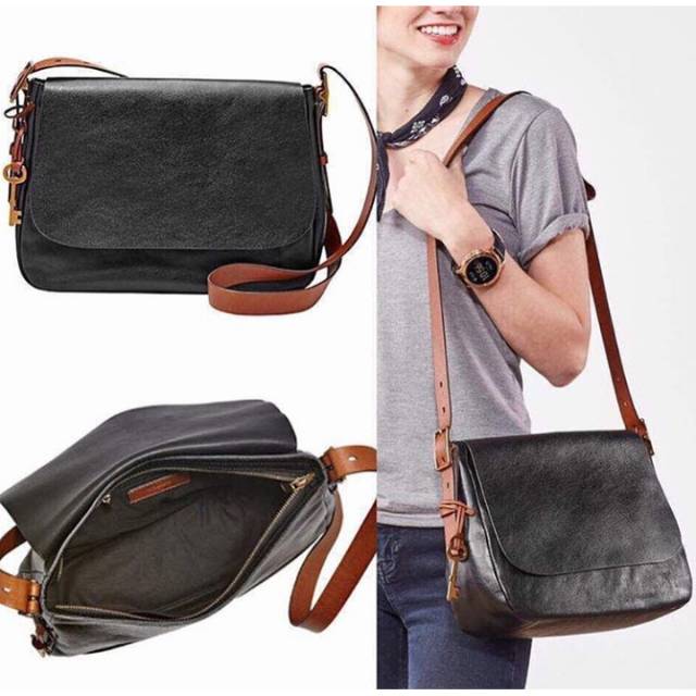 TAS FOSSIL HARPER LARGE CROSSBODY BLACK ORIGINAL